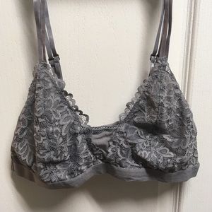NWOT Large Gray Lace Bralette